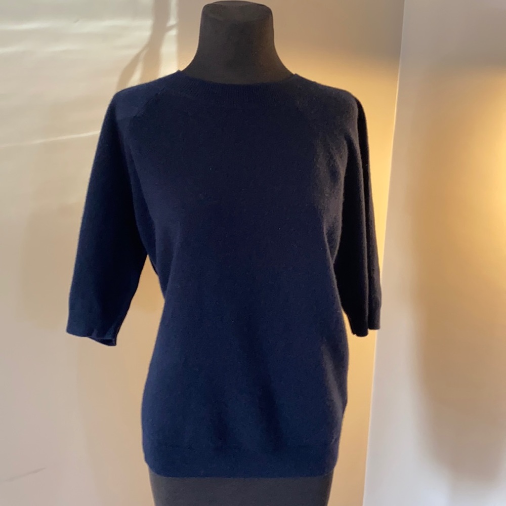 H & M Cashmere Crew Neck Short Sleeve Sweater